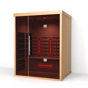 Home Spa 3 Person Hemlock Indoor Infrared Sauna 2100W Red Light Therapy