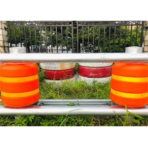 PU Skin EVA Foam Filled Rotating Safety Barrier Red Orange Color Free