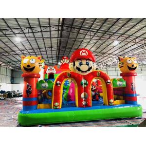 China Kids Inflatable Bounce House Funny Castle With Silde PVC Tarpaulin supplier
