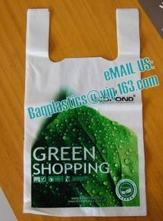 compostable garbage bag, compostable biodegradable HDPE vest carrier plastic T