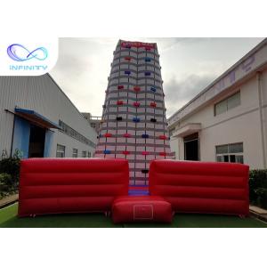 China High Giant Rocket Adults Inflatable Rock Climbing Wall For Sale supplier
