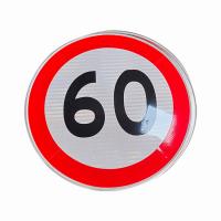 China PMMA Speed Limit Retro Reflective Signs Stop Traffic Symbol Round shape on sale