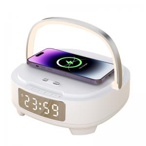 China ABS Bluetooth Speaker Qi Charger 4.2  Version With Alarm Clock supplier