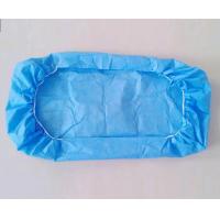 China Eco Friendly Blue Disposable Fitted Bed Sheets With 2 Elastics on sale