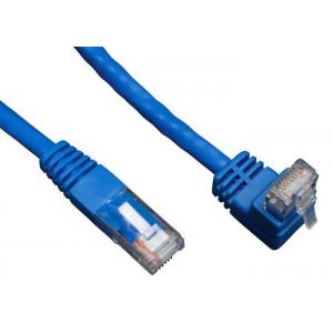 90 Degree RJ45 Angled Cat 6 Network Cable ABS Plug Material For Telecom Communication