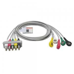 5 Lead ECG Machine Patient Cable Practical Reusable Length 3.1m