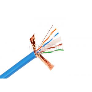 100% Copper Indoor / Outdoor Cat6 Lan Cable Blue Jacket 305m HDPE Insulation