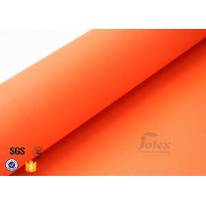 China Orange 7.7oz 0.25mm Acrylic Coated Fibreglass Fabric Plain Weave Heat resistance supplier