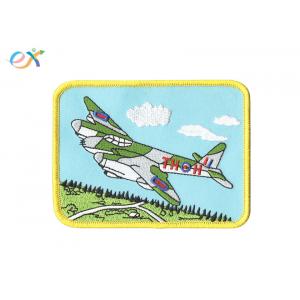 China Customized Aircraft Iron On Embroidered Patches With 85% Embroidery wholesale