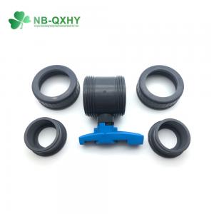 Deep Gray PVC Single Union Ball Valves for Piping System and Efficiency DIN Standards
