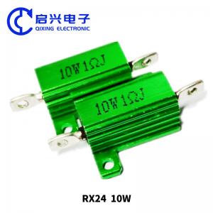 China RX24 Green Aluminum Case Wirewound Resistor LED Decoding Power Resistor 10w supplier