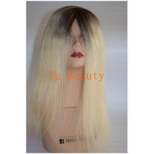 China Tone tone ombre  color High Quality Full Hand Made Invisible Human Hair Toupee for Women supplier