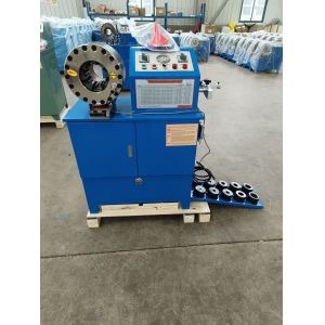 China High Efficiency Hydraulic Hose Crimping Machine with 26Mpa/31.5Mpa System Pressure and 10 Sets of Dies for 6-51mm Crimping Range wholesale