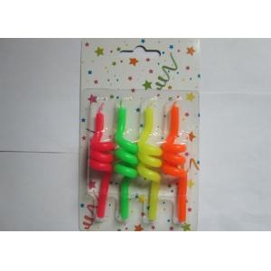 Spring Shaped Twisted Birthday Candles For Cake Decoration Odorless