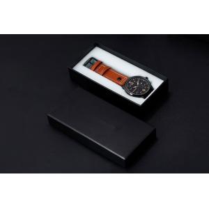 Hot Stamping Mens Leather Watch Box , Watch Gift Box Inside White Foam Materials