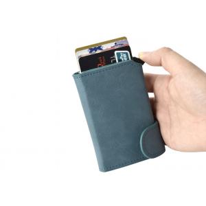 RFID Credit Card Organizer Wallet Insert PU Leather UV Printing Aluminum