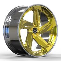 China Gold Brush 2-PC Forged Aluminum Rims 5x112 Staggered 20 21 inches For Mercedes Benz E63 on sale