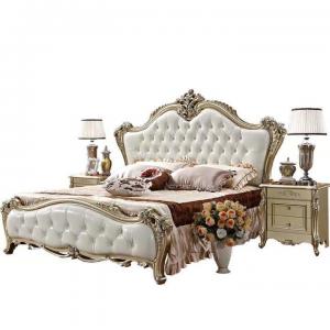 China 180x200CM High End Hotel Living Room Bed Antique Classical Bedroom Set supplier