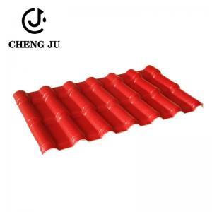 45mm Pvc Roof Tile Sheets Red Color Coated Synthetic Resin Plastic Roof Tiles