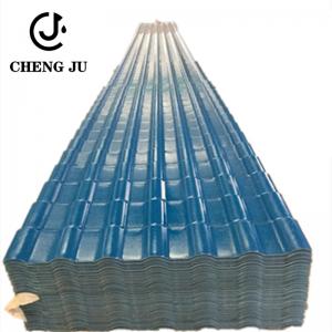 Resinvilla Plastic Roof Tiles Sheets Bamboo Joint PVC Glazed Tile Deep Blue Color Roof Tiles
