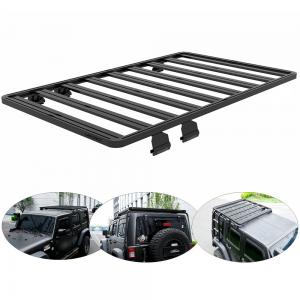 China AL6063 SS304 Wrangler JK 4 Door Cross Bar Flat Luggage Carrier Car Roof Racks for Jeep supplier