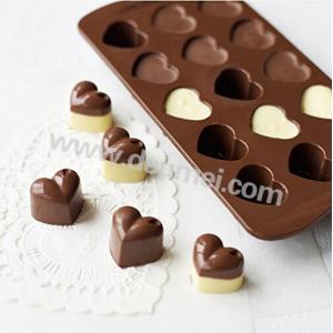 High Quality 15 Cavities Heart Shape Silicone Chocolate Mold Mini Candy Mold