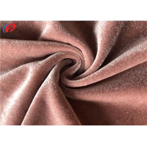 Knit Azo-free Shiny Stretch Polyester Spandex Velvet Fabric For Garment