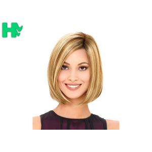 Soothing Natural Volume Synthetic Heat Resistant Wigs , Short Bobo Blonde Wig With Tangle Free