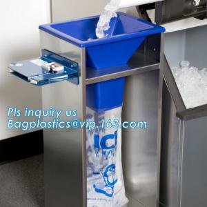 China O saco de gelo personalizado COMPOSTABLE com cordão, saco de gelo plástico do wicket do uso industrial do alimento, saco de gelo no rolo, gelo ensaca wi wholesale
