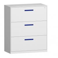 China SPCC Material Lateral 3 Drawer Filing Cabinet Office Knocked Down 1085mm Height on sale