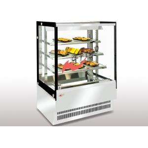 Dry Heating Food Display Showcase Square T5 Light Glass Food Warmer Display Case