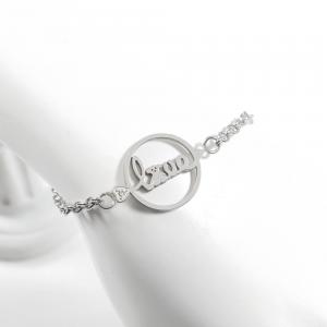 Fashion Silver Plated Stainless Steel Bangle Bracelet For Ladies