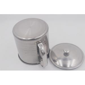 4pcs 10-13cm High quality stainless steel cup chrome soup cup with handle and lid