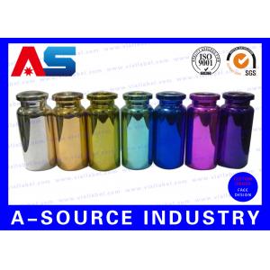 China Colorful Small Glass Vials Bottles Embossed , 10ml Glass Dropper Bottles supplier