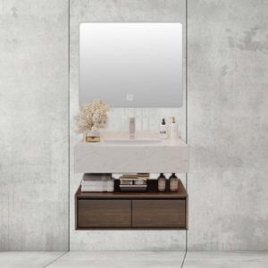 Marble ceramic basin Bathroom Sink Mirror Cabinet Multi Layer