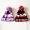Yiwu Factory supplier cheap Wholesale striped letters pattern hats warm beanie
