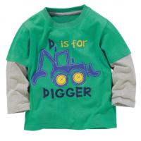 China boy tee shirt,long sleeve shirt ,100% cotton, 3T-10T on sale