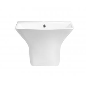 Luxury Fashion Design SWM9507-1 Bathroom Half Pedestal Sinks Soild Surface Wall Hung Sinks