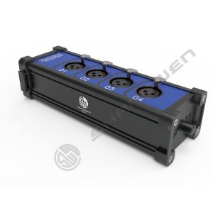 China 4-Channel Cat 5/6 Ethernet XLR Aluminum Ethernet Converter DMX RJ45  to 4 6.35 Combo Connectors Cable Audio Adaptor Extender Box on sale