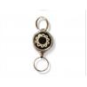 China 32mm Retractable Metal ID Badge Reel , Yoyo Key Holder With Dome Epoxy Sticker wholesale