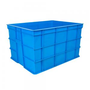 Sturdy and Stackable Blue Plastic Crate for Organized Storage of Bread Crates at Home