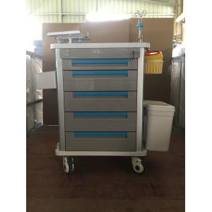 Stainless Steel Medical Trolley Cart , Hospital Icu Emergency Trolley Drug Delivery