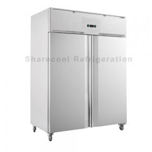Adjustable Shelves Stainless Steel Upright Refrigerator Double Door CE Approved