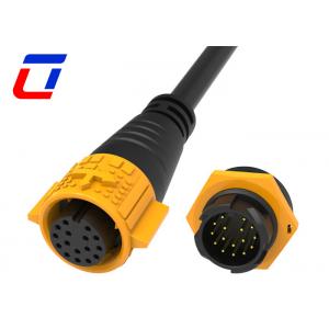 18 Pin Waterproof Data Connector Male Panel Mount Female Cable Connector IP67