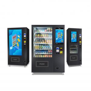 China Snack Foods Cashless Vending Machine  With Touchscreen, Spiral, Conveyor, Pushrod Delivery System, Micron supplier
