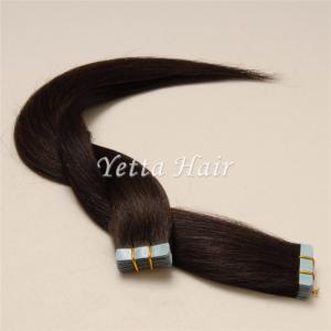 China Chocolate Pre Bonded Human Hair Extensions / Simplicity Tape In Hair Extensions supplier