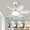 China Luz de ventilador de enchufe con mando a distancia E27 Base 20,5' 'Vértice pequeño en el techo Ventiladores con luces de 3 velocidades y 3 colores bombilla de ventilador apagable wholesale