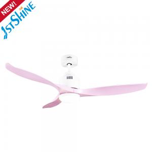 China Pink Low Profile ABS Plastic Blade Ceiling Fan With LED Light Remote Control supplier