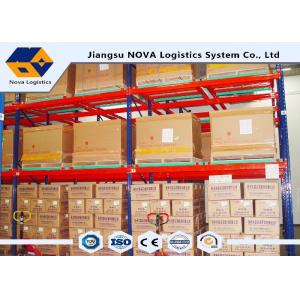 China ISO 9001/ 9004 Push Back Pallet Racking Steel Storage Shelving 2 Uprights Frame supplier