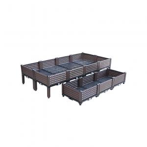 China Customizable Plastic Raised Garden Beds On Legs / Plastic Planter Boxes With Legs supplier